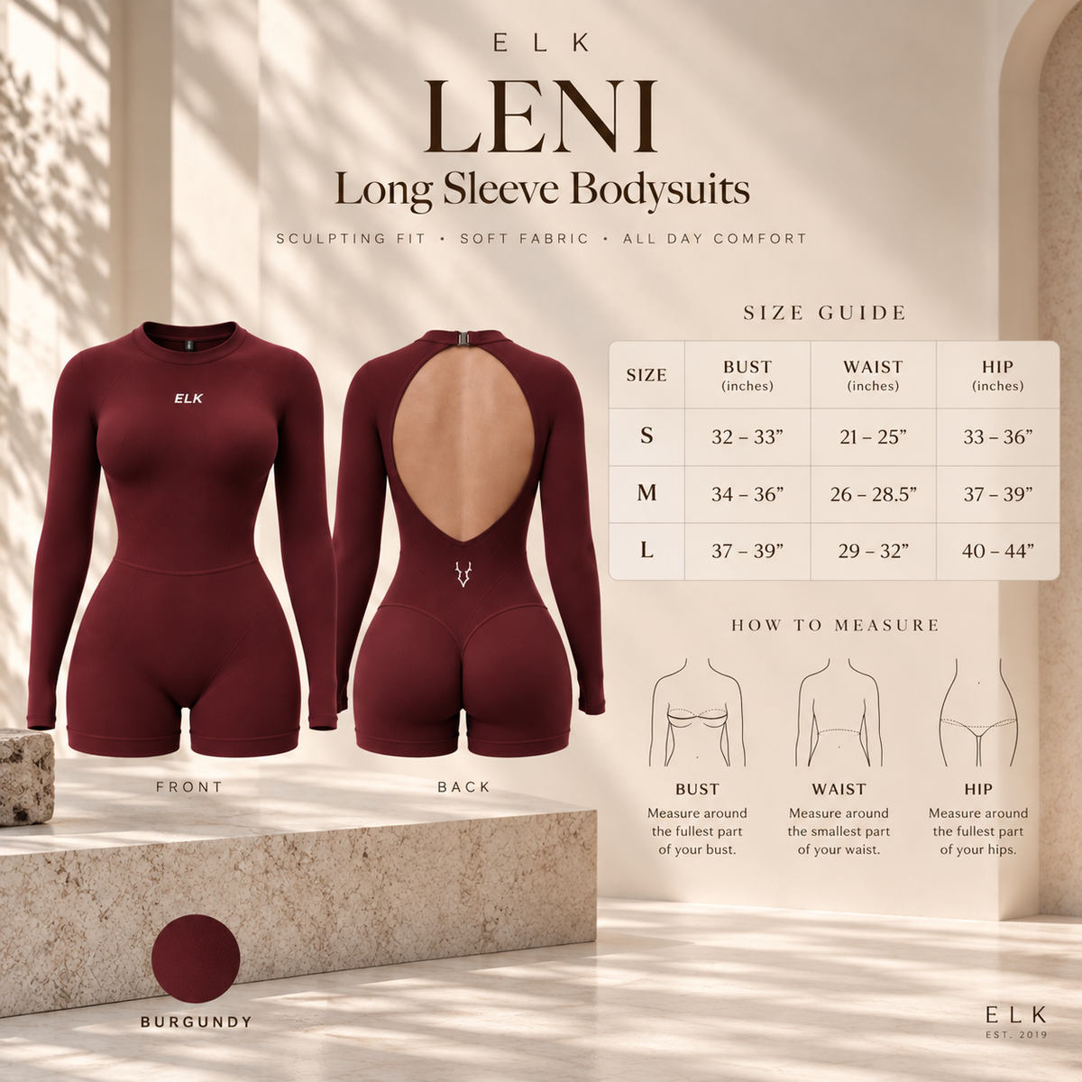 LENI Long Sleeve Bodysuit