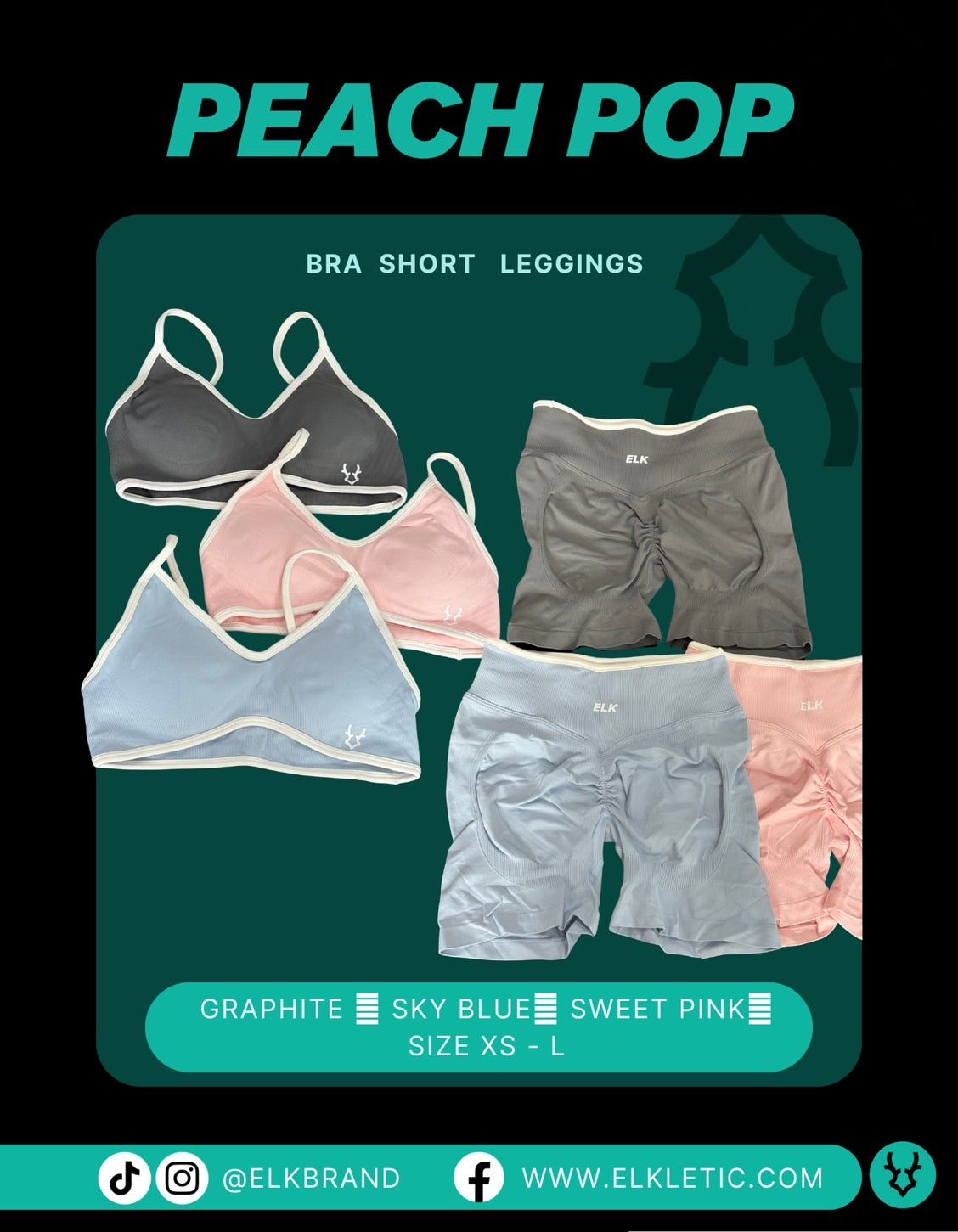 Peach pop bra