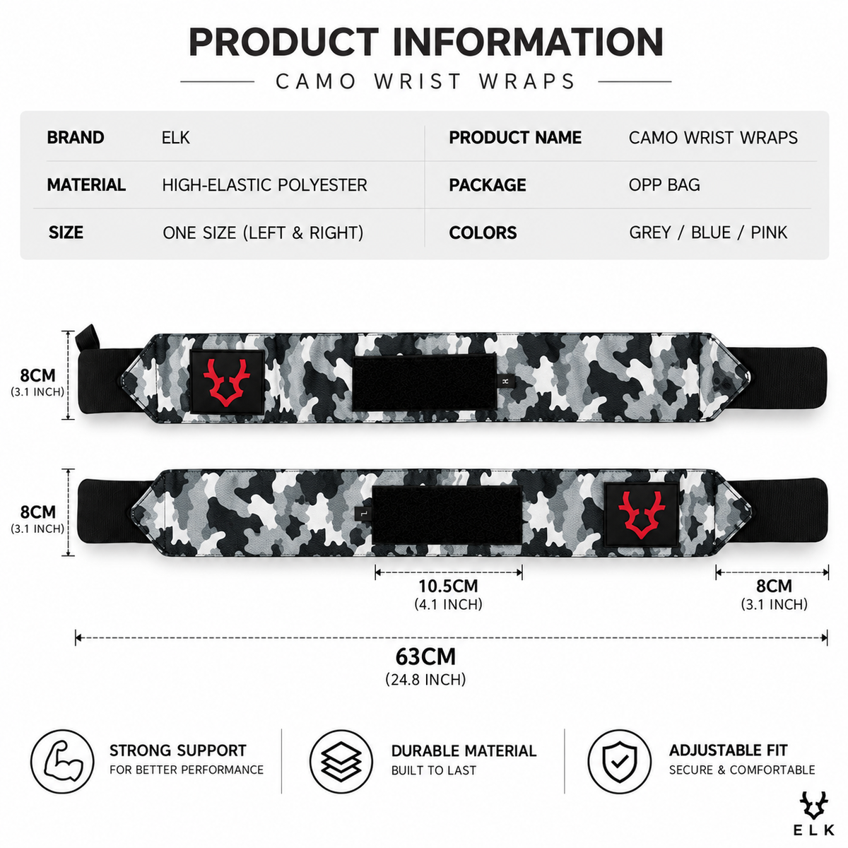 Camo Wrist Wraps